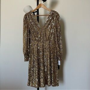 Gold Sequin Dress
